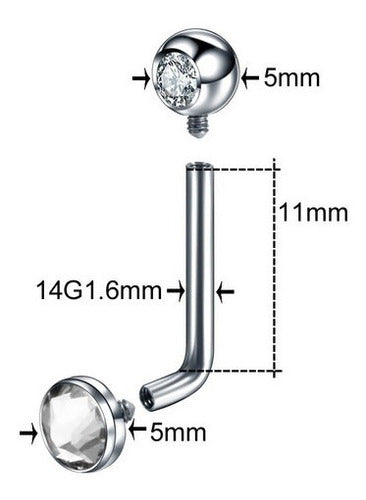 Piercing Íntimo Genital Christina Pedra Cristal 100% Titânio