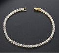 Pulseira Bracelete Riviera Dourada Zircônia Noiva Debutante