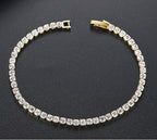 Pulseira Bracelete Riviera Dourada Zircônia Noiva Debutante