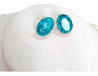 Conjunto Colar E Brinco Zirconia Fusion Tiffan Oval Verde