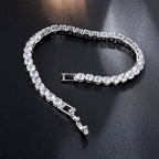 Pulseira Bracelete Prata Com Zircônia Noiva Debutante Barata