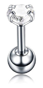 Piercing Tragus Cartilagem Ponto De Luz Zirconia 2 3 4 5 Mm