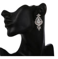 Brinco Noiva Zirconia Pendurado Prata Debutante Luxo