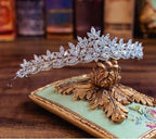 Coroa Tiara Cabelo Noiva Prata Zirconia Princesa Luxo Linda