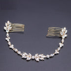 Tiara Headband Testeira Arranjo Noiva Strass Prata Dourada