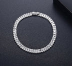 Pulseira Bracelete Prata Com Pedra Zircônia Noiva Debutante