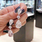 Brinco Noiva Pedra Zirconia Prata Gota Debutante Pequeno