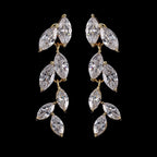 Brinco Noiva Zirconia Dourado Rosê Festa Debutante Pendurado