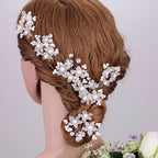 4 Arranjo Enfeite Cabelo Noiva Perola Dama Daminha Debutante