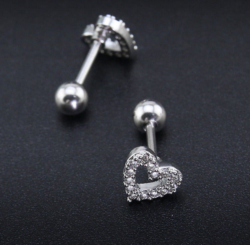 Piercing Tragus Cartilagem Coração Zirconia 6mm
