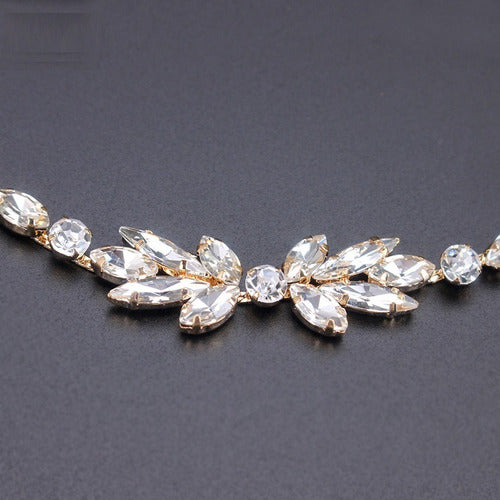 Tiara Headband Testeira Arranjo Noiva Strass Prata Dourada