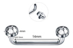 Piercing Surface Pedra Cristal 100% Titânio