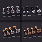 Piercing Tragus Cartilagem Ponto De Luz Dourado 2 3 4 5 Mm