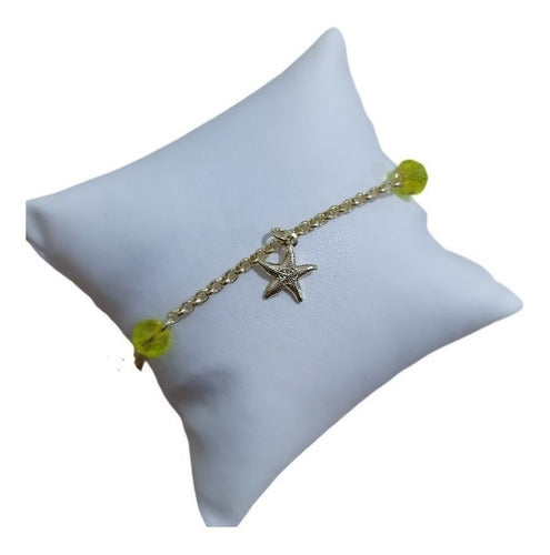 Pulseira Pingentes Fundo Do Mar Folheado Ouro Semi Joia