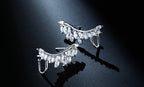 Brinco Ear Cuff Noiva Pedra Zirconia Prata Festa Debutante