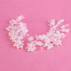 Enfeite Arranjo Tiara Cabelo Noiva Perola Cristal Prata