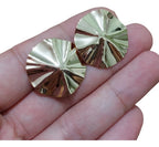 Brinco Chapa Pequeno Redondo Delicado Folheado A Ouro 18k