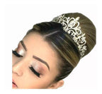 Coroa Tiara Prata Noiva Strass Debutante Barata Com Pente