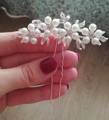 Arranjo Enfeite Cabelo Noiva Perola Dama Daminha Debutante