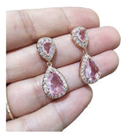 Brinco Noiva Pedra Zirconia Dourado Ou Prata Gota Debutante