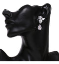 Brinco Noiva Pedra Zirconia Prata Festa Debutante Luxo