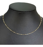 Colar De Bolinhas F. Ouro 18k Dourado Semi Joia 40 Cm
