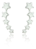Brinco Ear Cuff  Estrelas Folheado A Prata Antialérgico