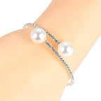 Colar Chocker E Pulseira Riviera Strass Pérola Noiva Festa