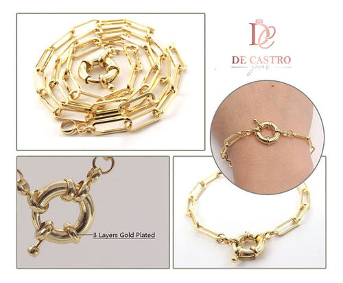 Pulseira Cartier Fecho Boia Grande Grossa Banhada Ouro 18k