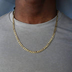 Corrente Masculina Aço Inox Folheada Prata Ou Ouro 60 Cm 4mm