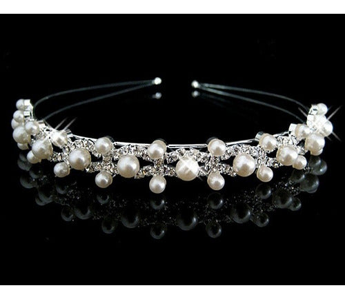 Tiara Noiva Dama Daminha Debutante Strass Pérola Barata