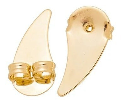 Brinco Ear Cuff  Coração Folheado A Prata Antialérgico