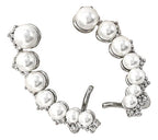 Brinco Ear Cuff Noiva Zirconia Perola Prata Festa Debutante