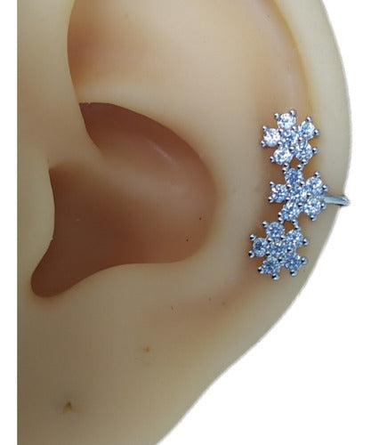 Piercing Argola Falso Fake Pressão Pedra Zircônia Orelha