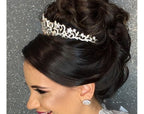 Coroa Tiara Prata Noiva Strass Debutante Promoção Barata