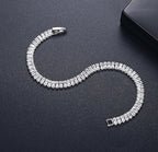 Pulseira Bracelete Prata Com Pedra Zircônia Noiva Debutante