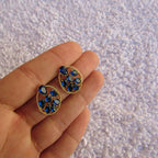Brinco Dourado Noiva Pedra Zirconia Verde Azul Vermelhofesta