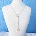 Colar Gravatinha Coração F. Ouro 18k Dourado Semi Joia
