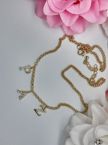 Colar Chocker Paz Dourado Semijoia Pingente Pedra Zirconia