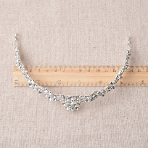 Coroa Dama De Honra Daminha Strass Prata Debutante Noiva