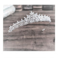 Coroa Tiara Cabelo Noiva Prata Zirconia Princesa Luxo Linda