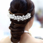 Tiara Arranjo Enfeite Cabelo Noiva Daminha Pérola