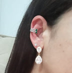 Piercing Argola Falso Fake Pressão Pedra Zircônia Orelha