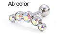 Piercing Cluster Para Helix Cartilagem Pedras De Strass