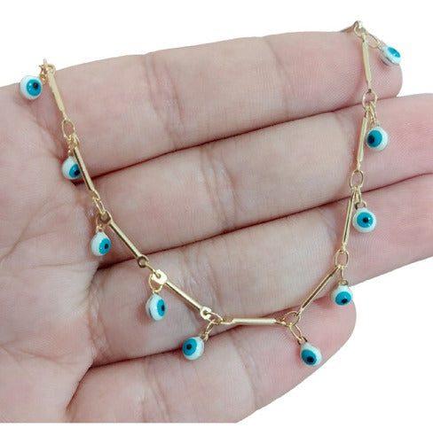 Pulseira Bracelete Pingente Olho Grego Presente Proteção
