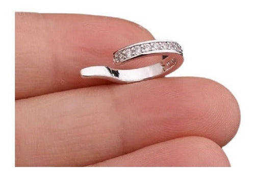 Piercing Argola Falso Fake Pressão Pedra Zircônia Orelha