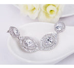 Brinco Noiva Pedra Zirconia Prata Debutante Pendurado Gota