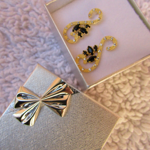 Brinco Dourado Noiva Pedra Zirconia Verde Azul Preto Festa