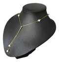Colar Gravatinha Pérola F. Ouro 18k Dourado 80 Cm