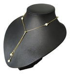 Colar Gravatinha Pérola F. Ouro 18k Dourado 80 Cm